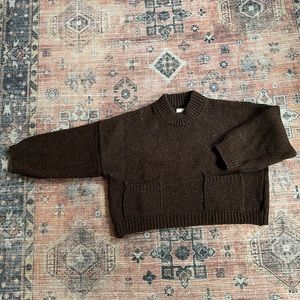 Babaa Brown Crew Neck Sweater
